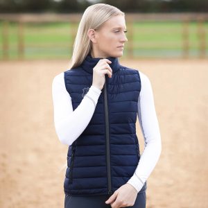 LEWESTON Dante Quilted Gilet - Navy, UK 6